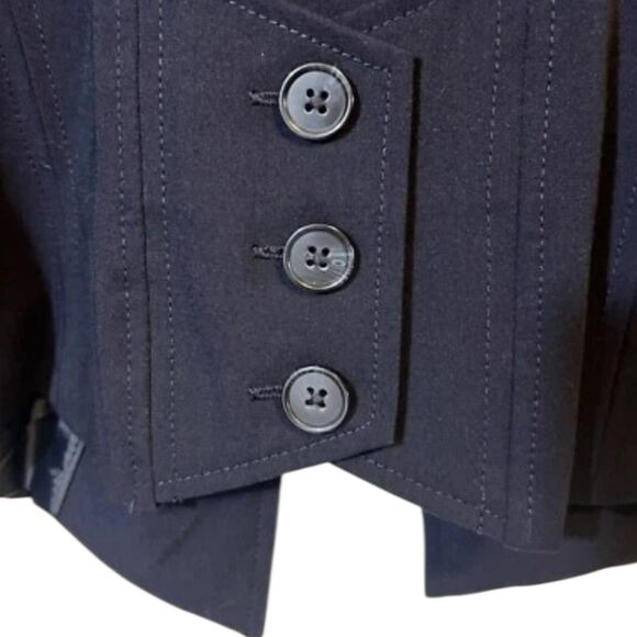 Worthington Works Navy Blazer Size 14 Stretch Career Lined Button Front - Picture 14 of 15